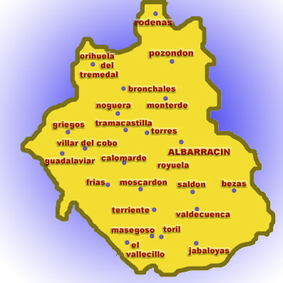 Mapa Sierra de Albarracin